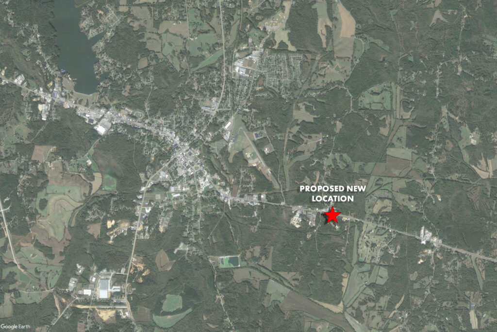 Proposed location for new henderson county health department by A2H.